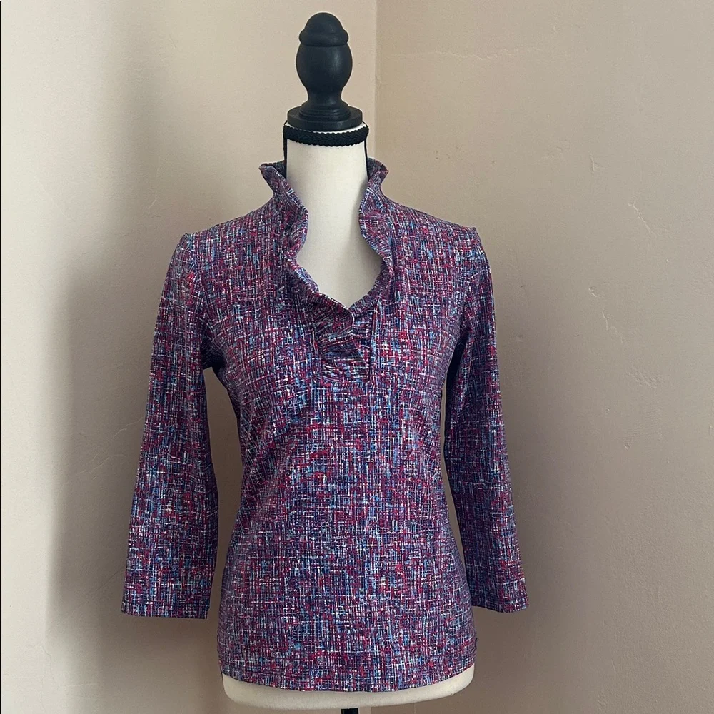 J.McLaughlin Durham Ruffle Top. - Picture 2 of 9